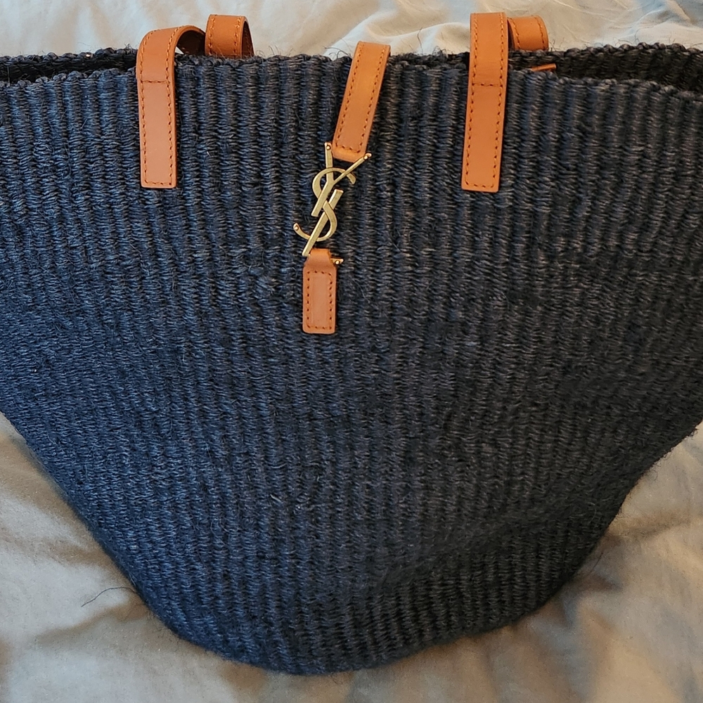 YSL raffia bag